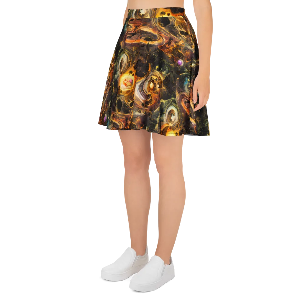 Golden Maelstrom on Skater Skirt — Left