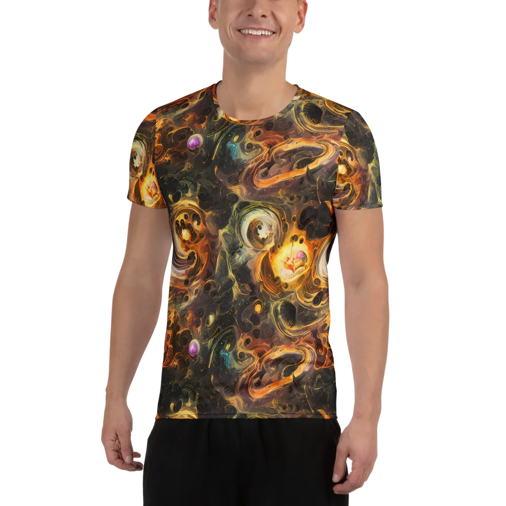 Golden Maelstrom on Men's Athletic T-Shirt — Front