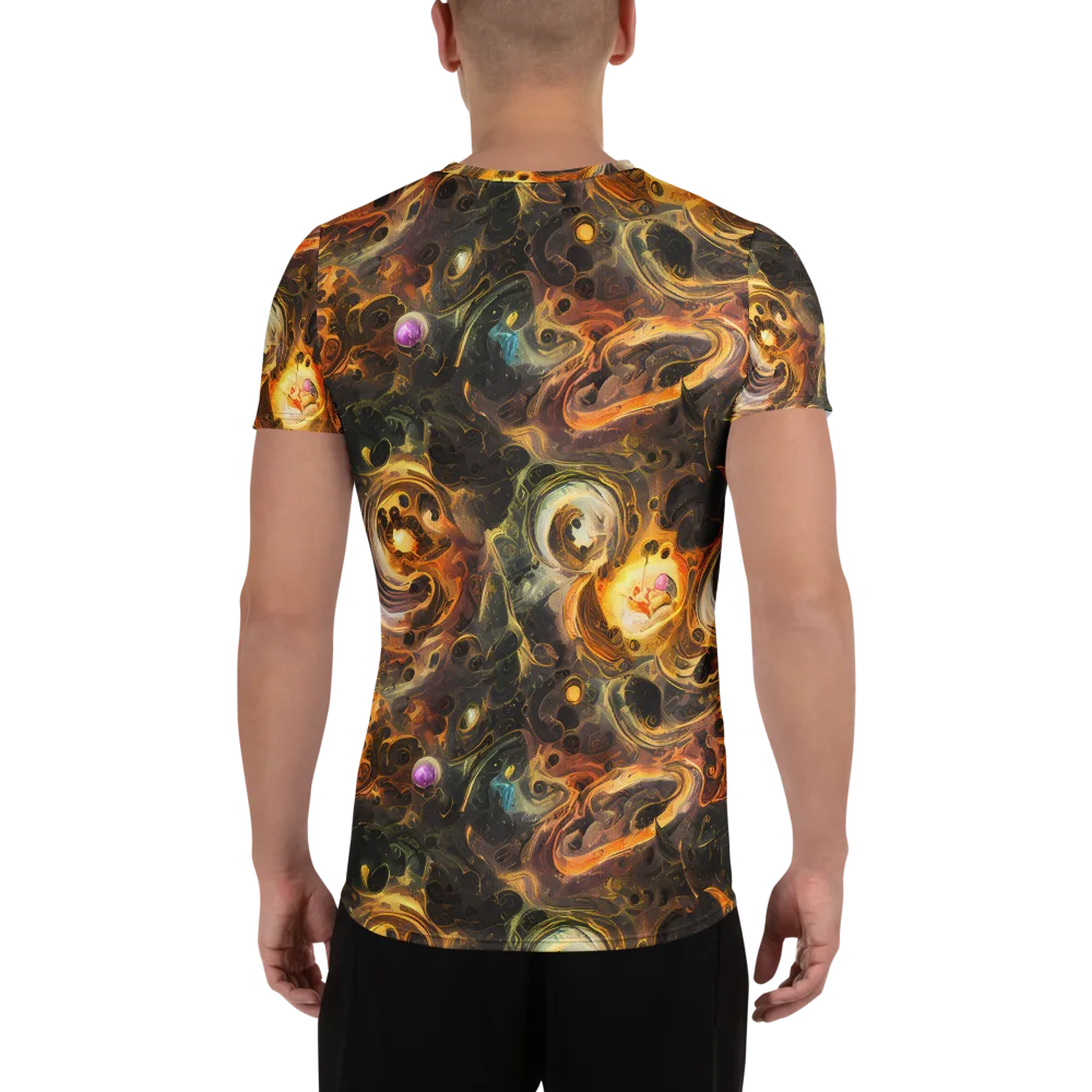 Golden Maelstrom on Men's Athletic T-Shirt — Back