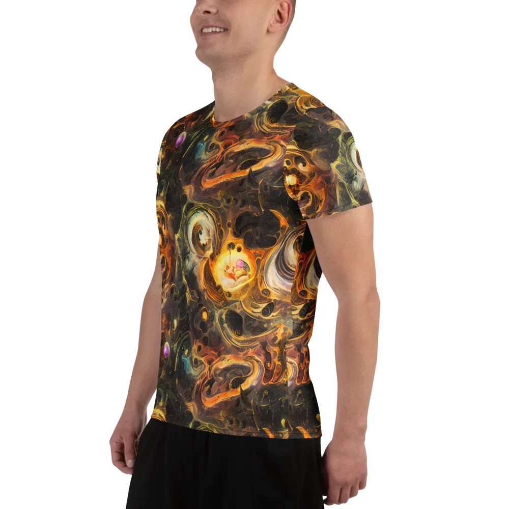 Golden Maelstrom on Men's Athletic T-Shirt — Left