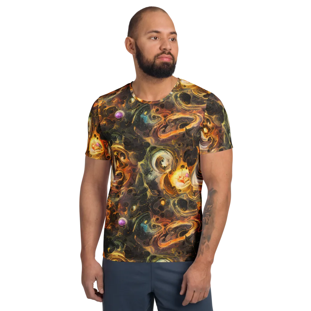 Golden Maelstrom on Men's Athletic T-Shirt — Front