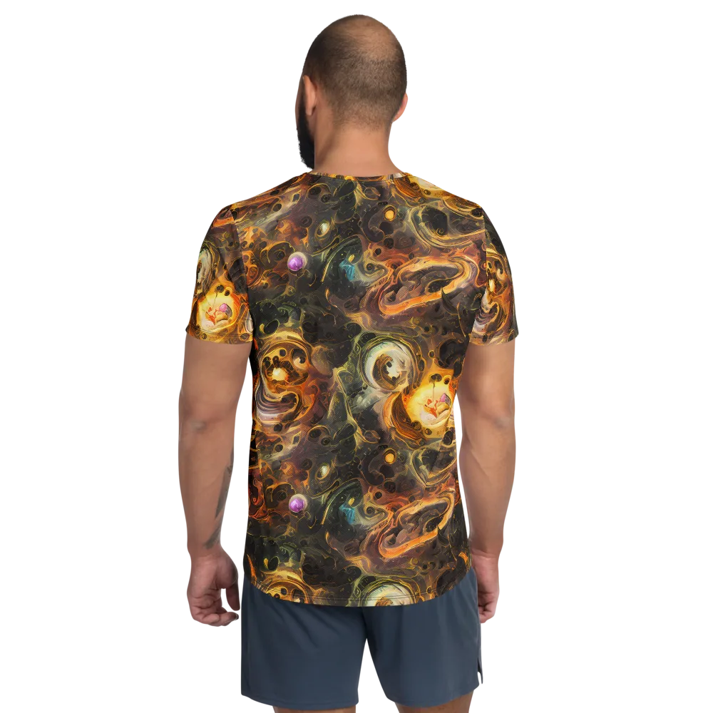 Golden Maelstrom on Men's Athletic T-Shirt — Back