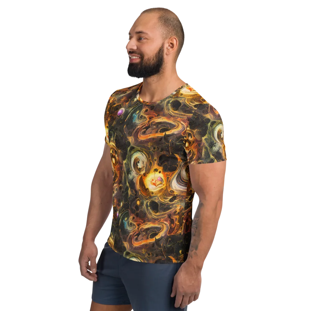 Golden Maelstrom on Men's Athletic T-Shirt — Left