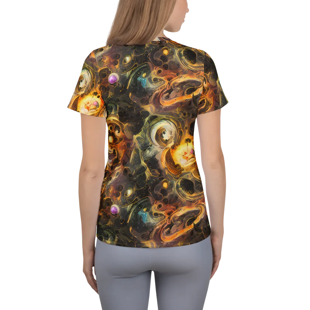 Golden Maelstrom on Women's Athletic T-Shirt — Back