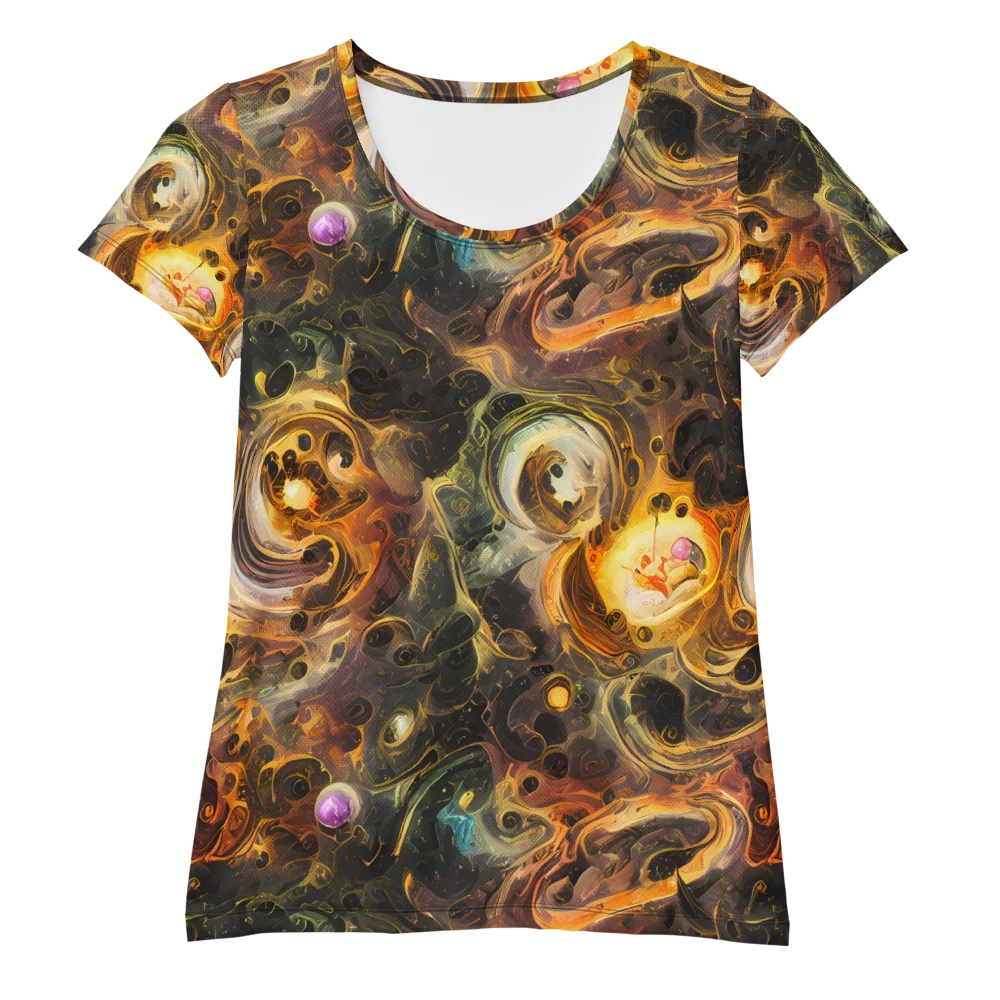 Golden Maelstrom on Women's Athletic T-Shirt — Front