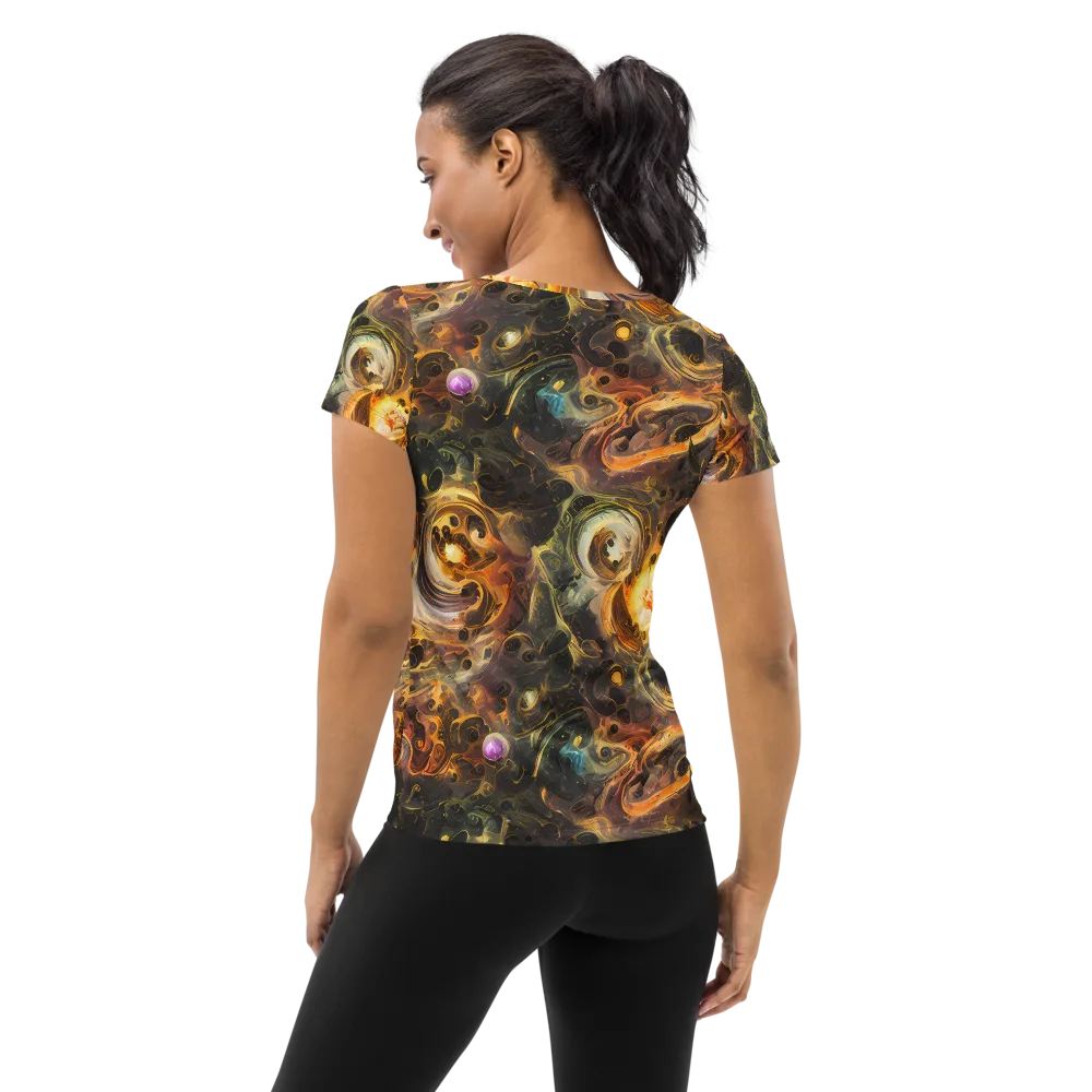 Golden Maelstrom on Women's Athletic T-Shirt — Back