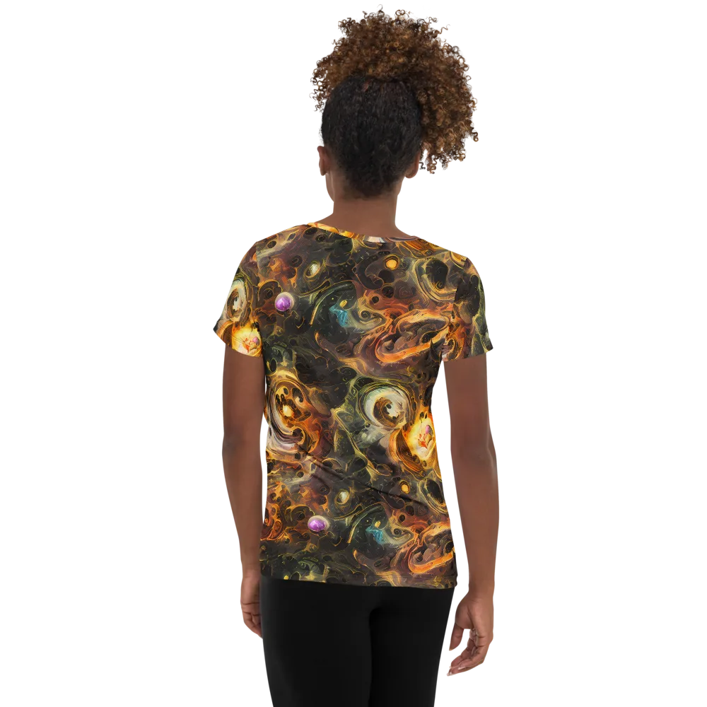 Golden Maelstrom on Women's Athletic T-Shirt — Back