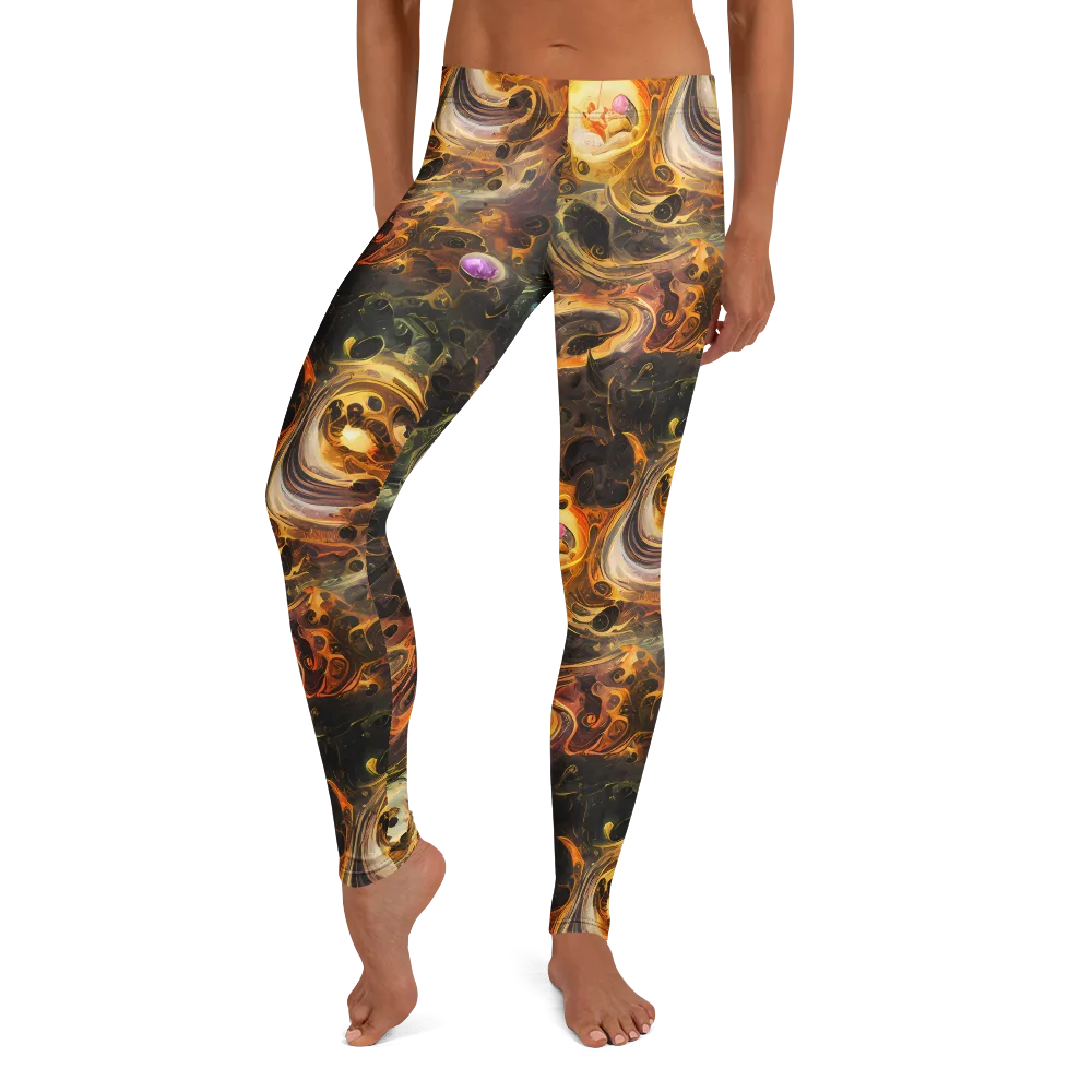 Golden Maelstrom on Leggings — Front