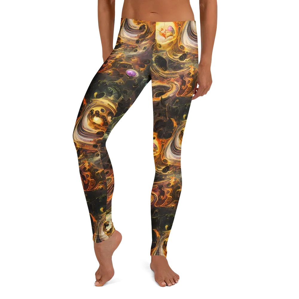 Golden Maelstrom on Leggings — Front