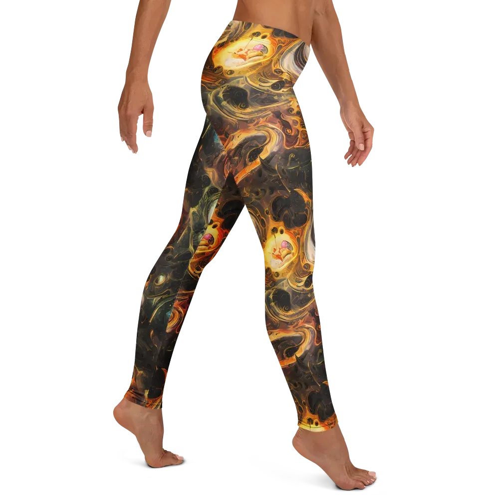 Golden Maelstrom on Leggings — Right