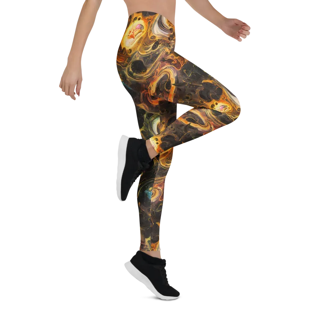 Golden Maelstrom on Leggings — Right