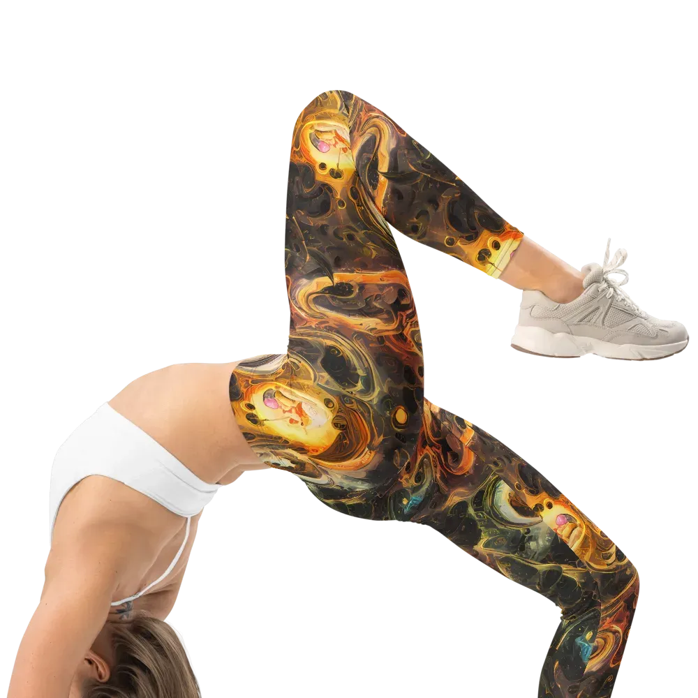 Golden Maelstrom on Leggings — Right