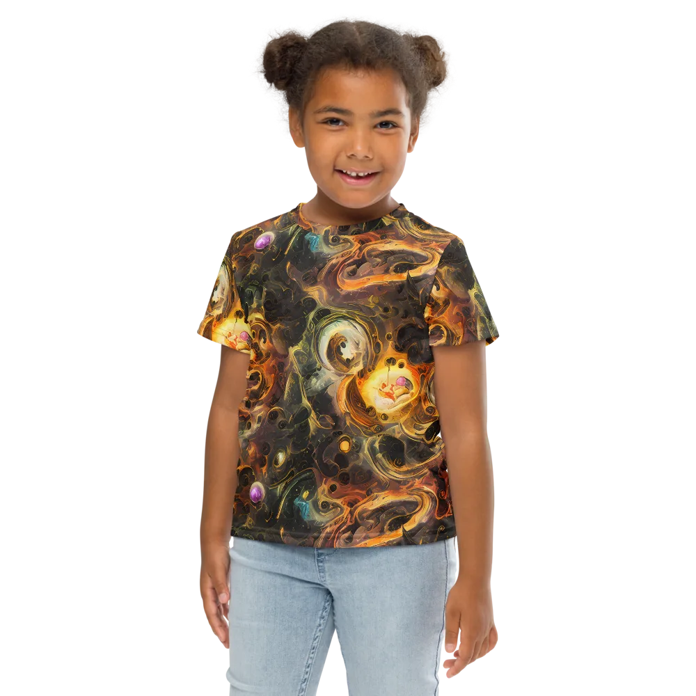 Golden Maelstrom on Kids Crew Neck T-Shirt — Front