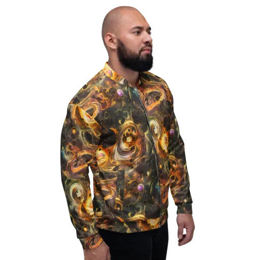 Golden Maelstrom on a Bomber Jacket