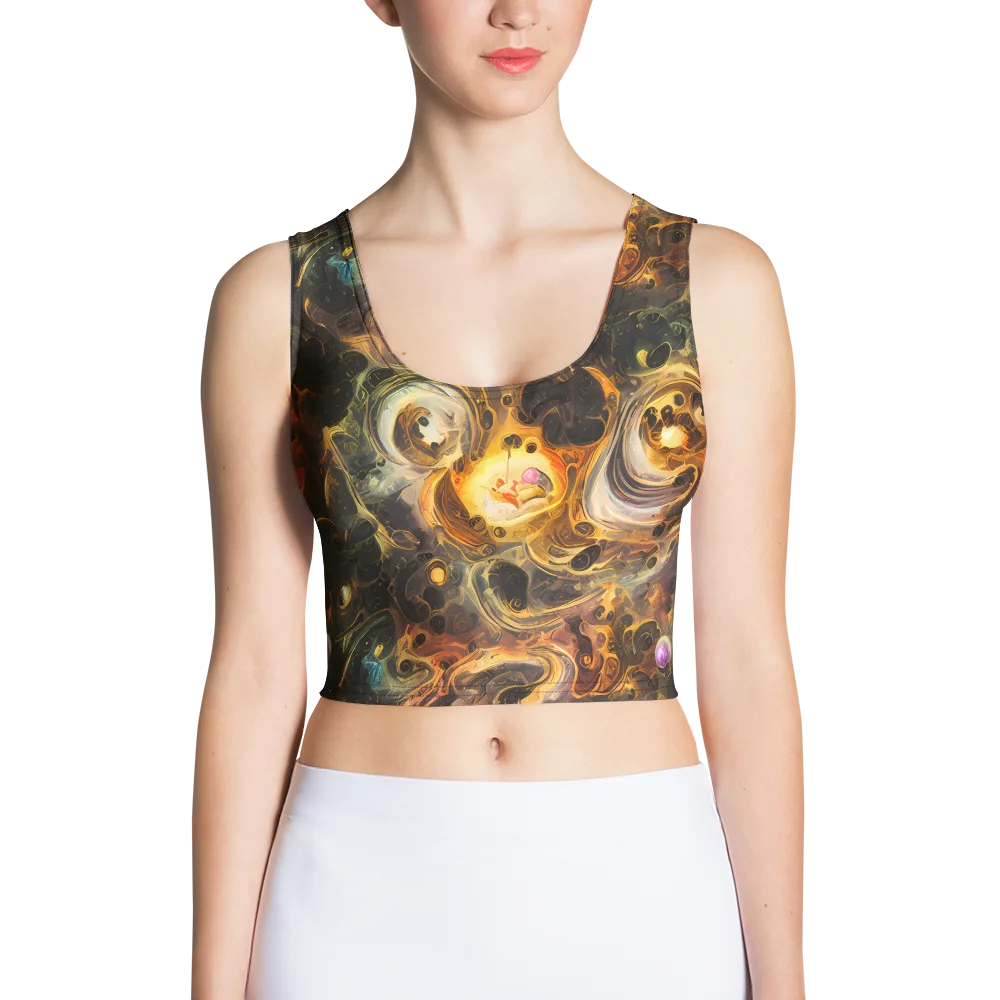 Golden Maelstrom on Crop Top — Front