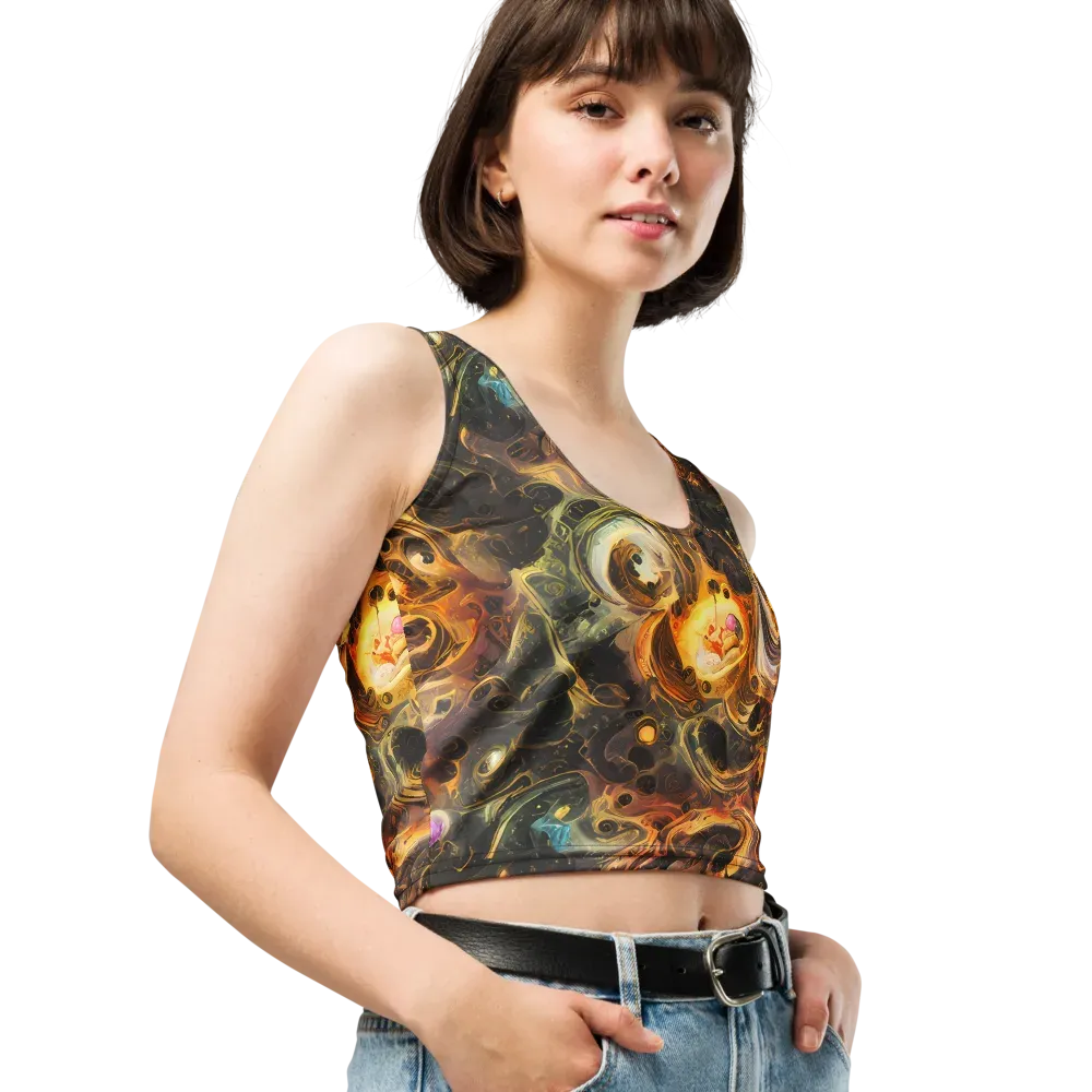 Golden Maelstrom on Crop Top — Right Front