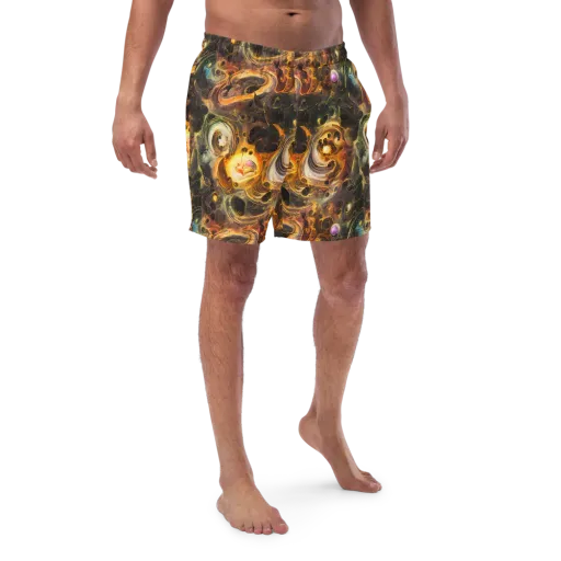 Golden Maelstrom on a Swim Trunks