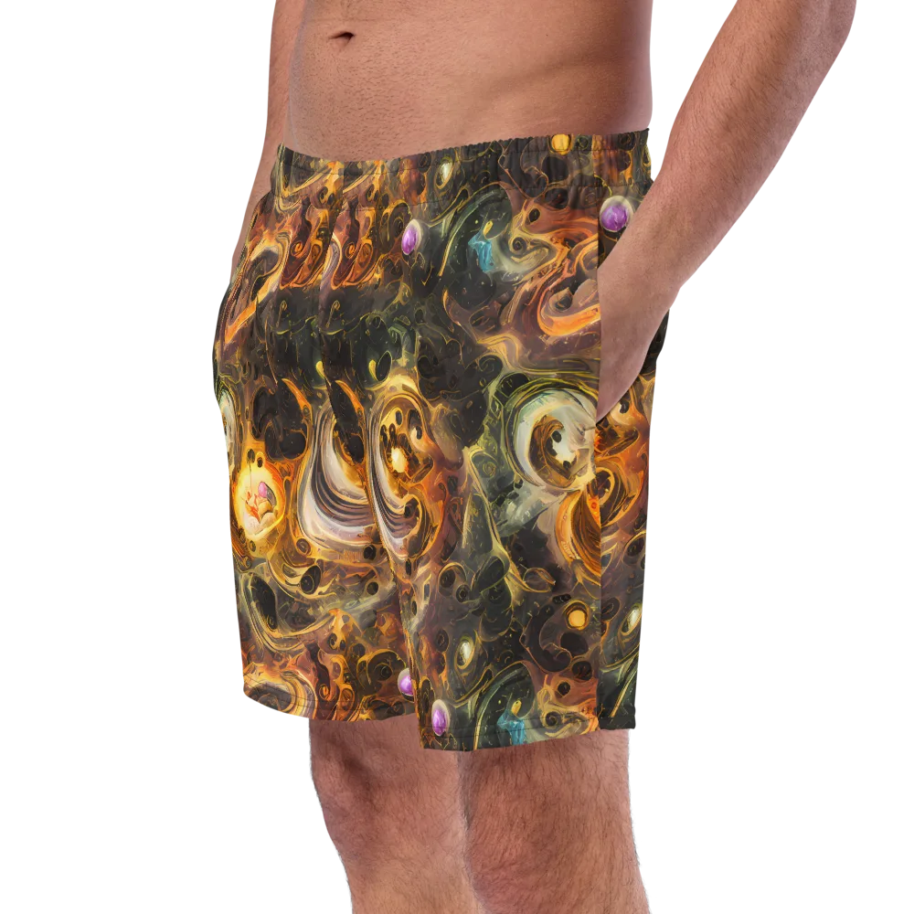 Golden Maelstrom on Swim Trunks — Left Front