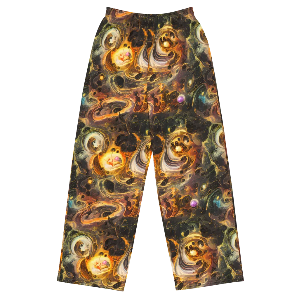 Golden Maelstrom on Wide-Leg Pants — Front