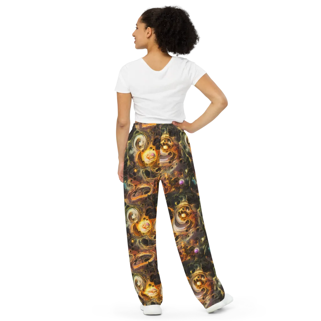 Golden Maelstrom on Wide-Leg Pants — Back