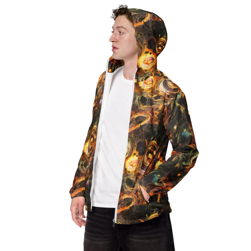 Golden Maelstrom on Men's Windbreaker — Left Front