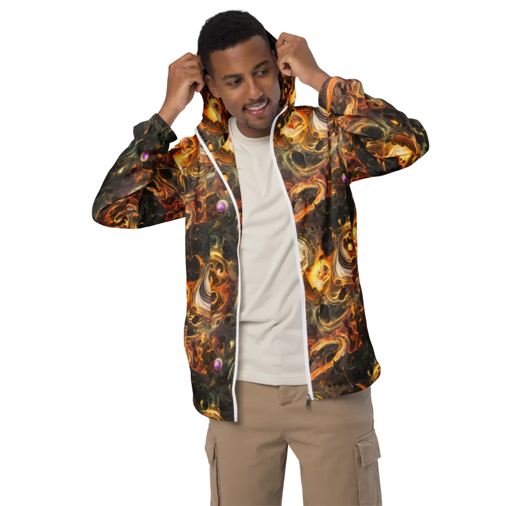Golden Maelstrom on Men's Windbreaker — Front