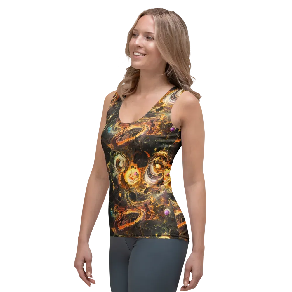 Golden Maelstrom on Women's Tank Top — Left Front