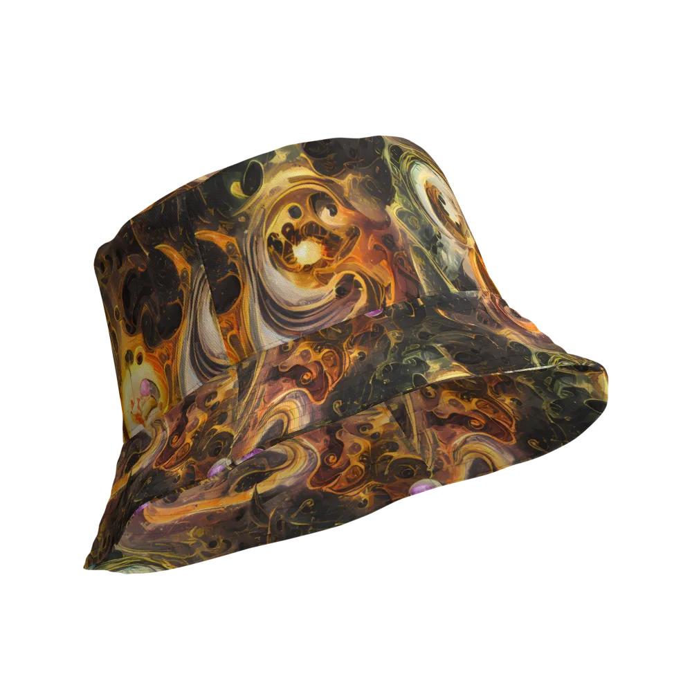 Golden Maelstrom on Reversible Bucket Hat — Product details Outside