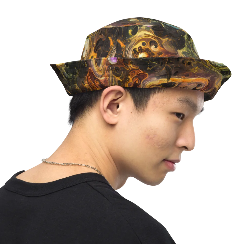 Golden Maelstrom on Reversible Bucket Hat — Right Outside