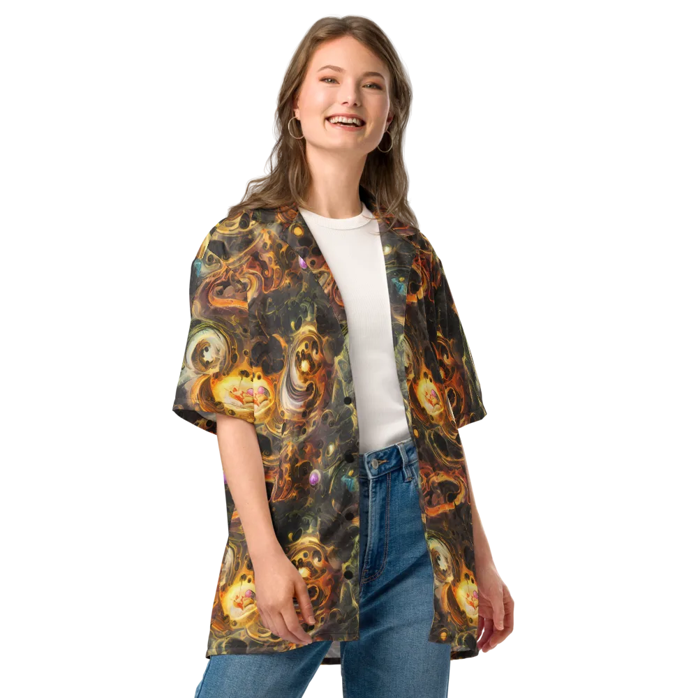 Golden Maelstrom on Button Shirt — Front