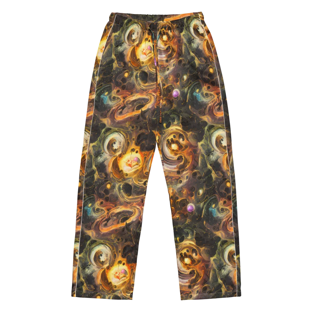 Golden Maelstrom on Women's Pajama Pants — Front
