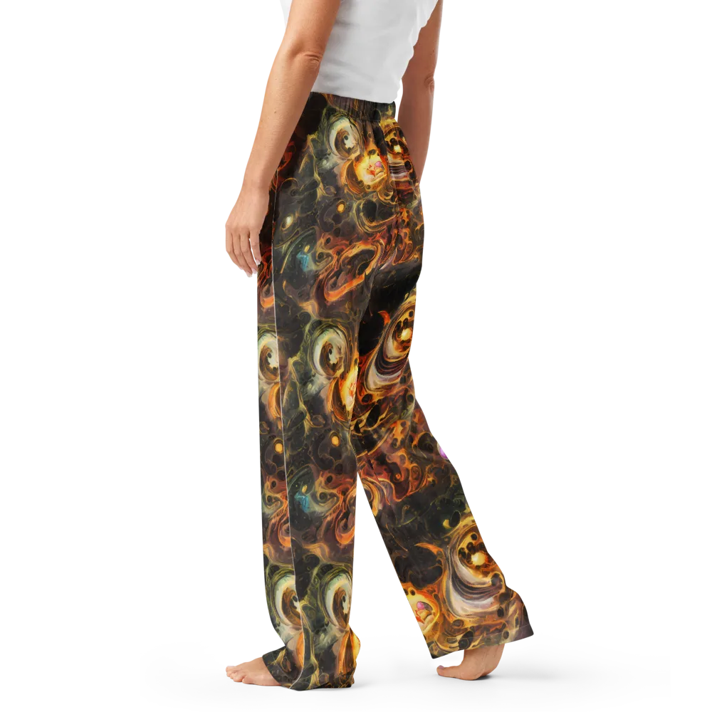 Golden Maelstrom on Women's Pajama Pants — Left