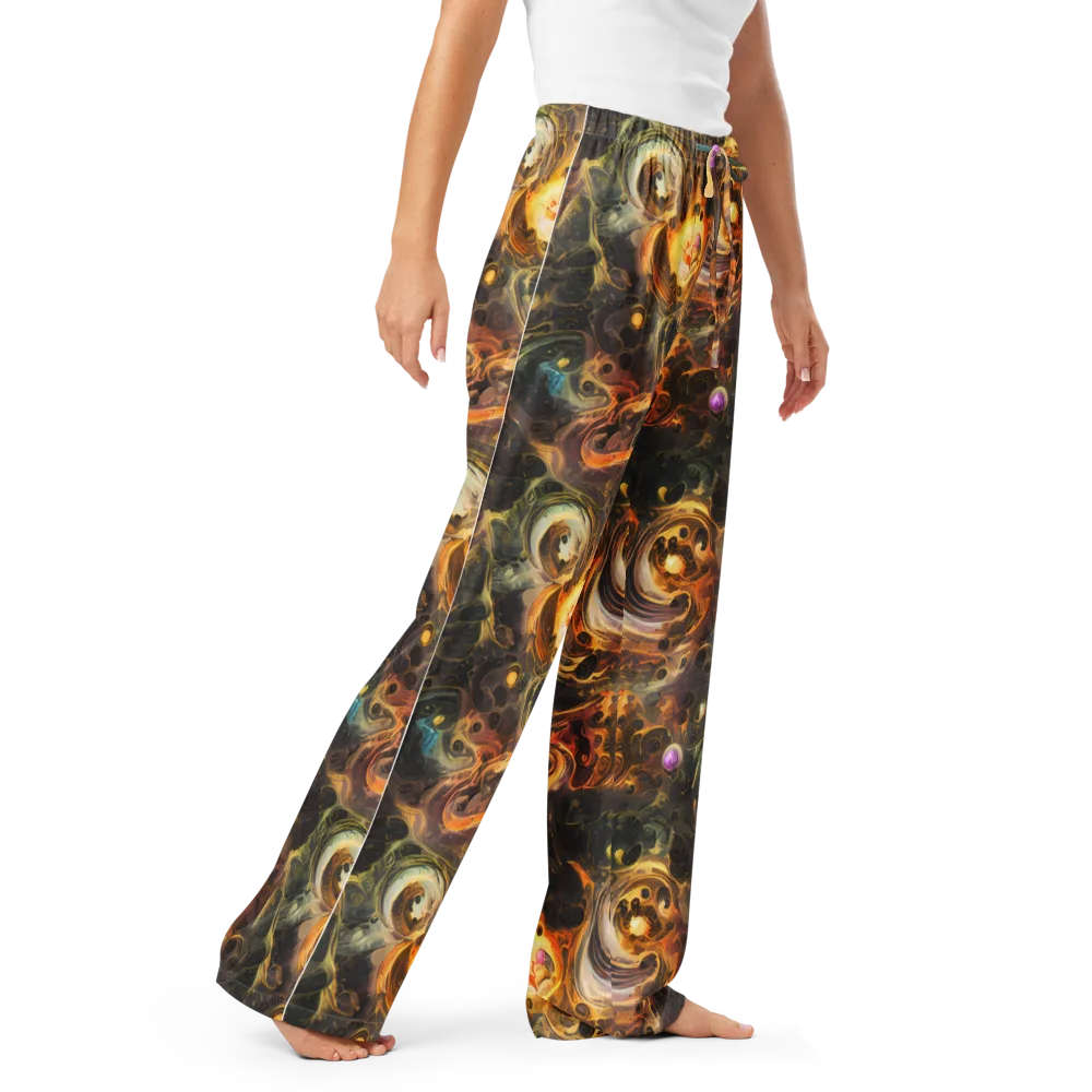Golden Maelstrom on Women's Pajama Pants — Right Front