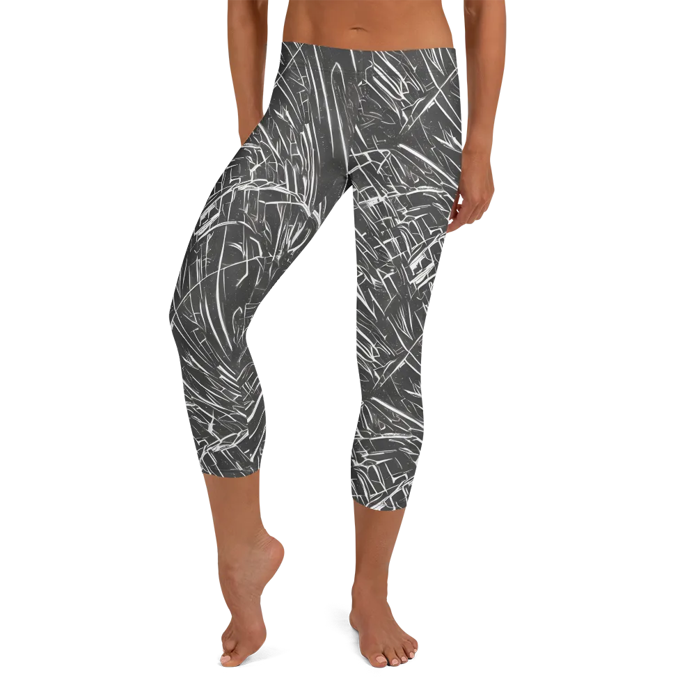 Inkwood Collision on Capri Leggings — Front
