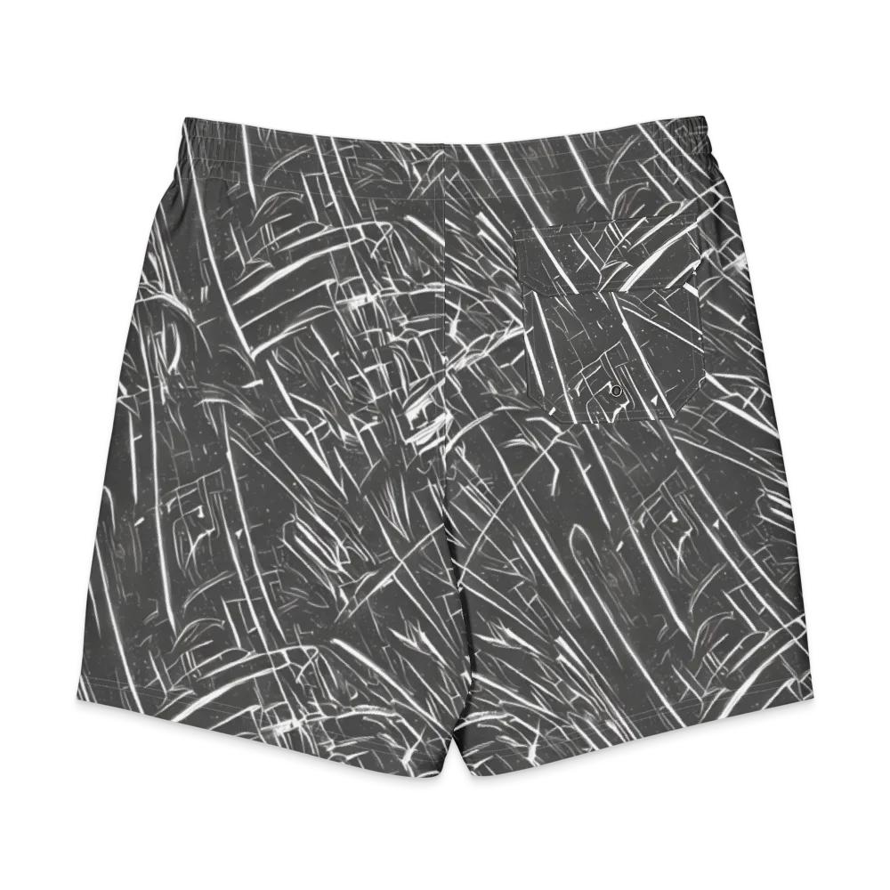 Inkwood Collision on Men's Board Shorts — Back
