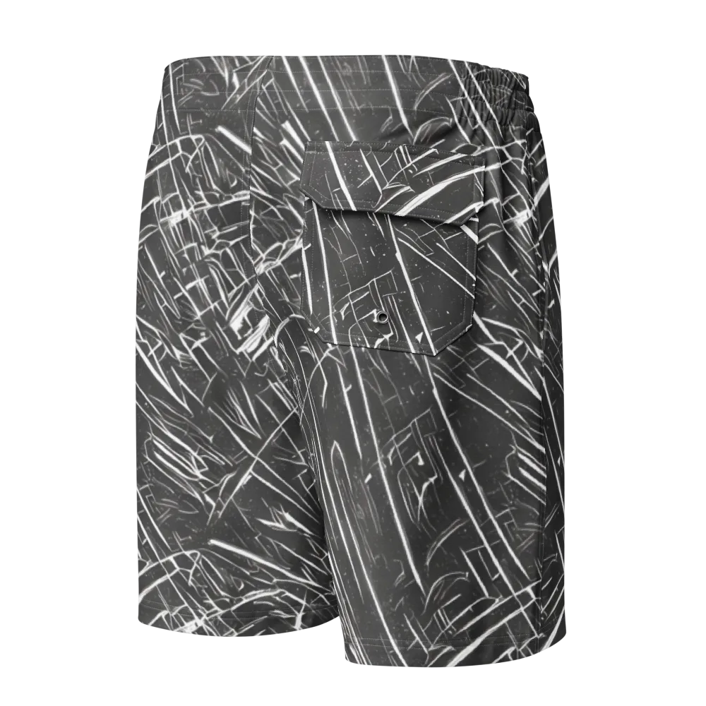 Inkwood Collision on Men's Board Shorts — Back