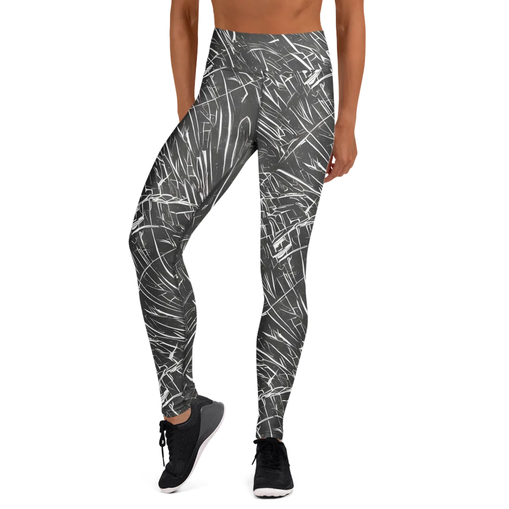 Inkwood Collision on Yoga Leggings — Front