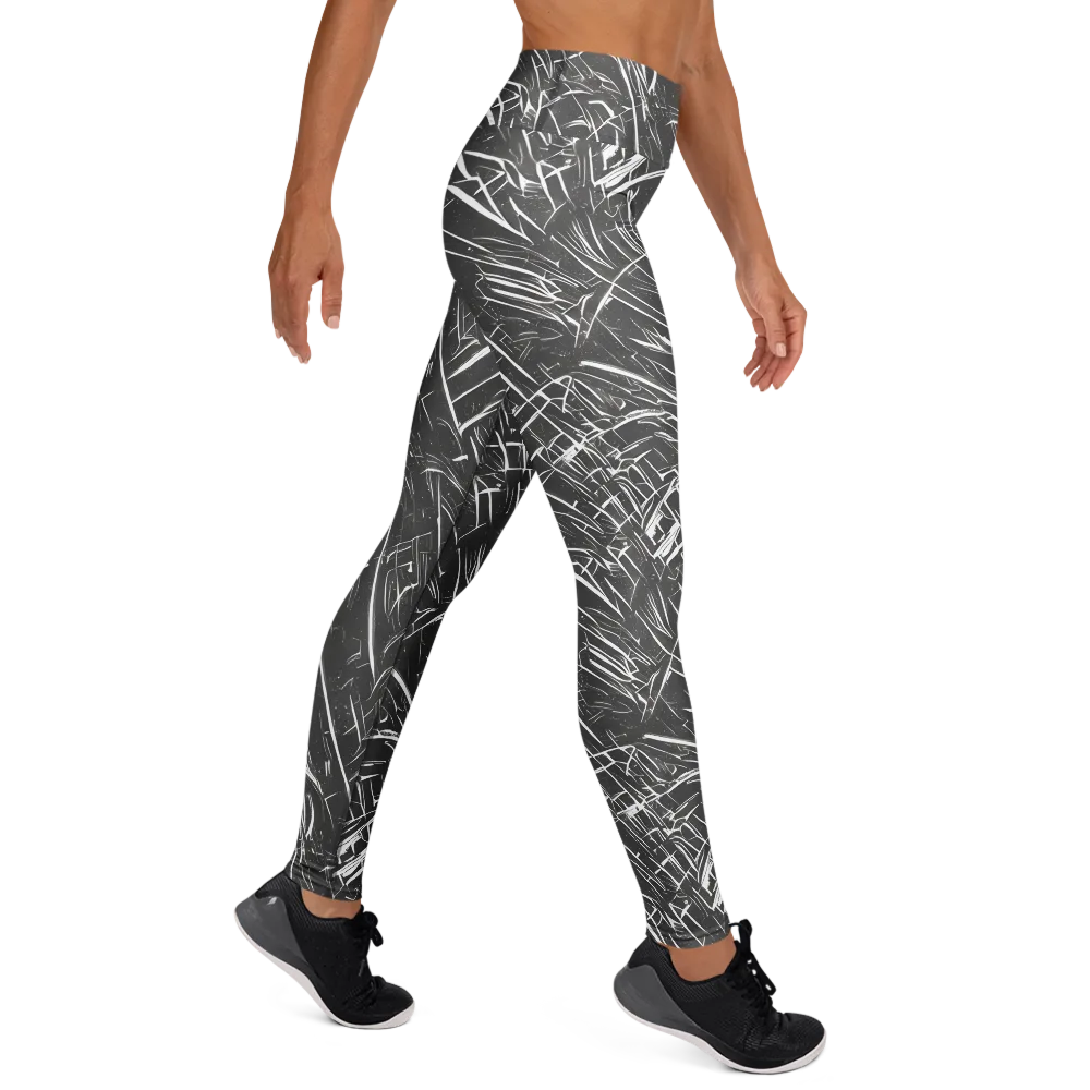 Inkwood Collision on Yoga Leggings — Right