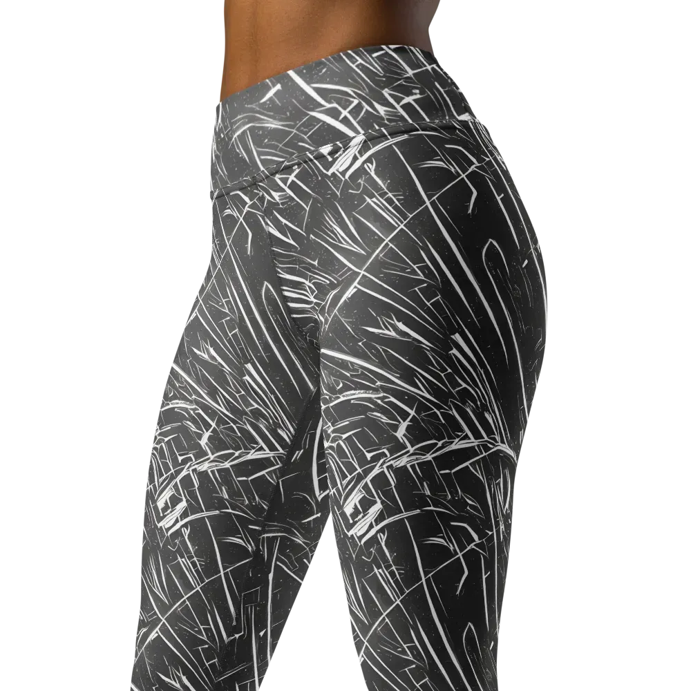 Inkwood Collision on Yoga Leggings — Left Front