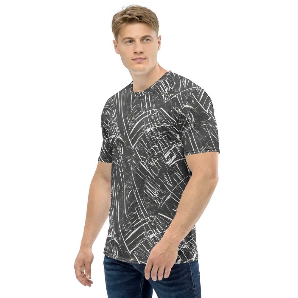 Inkwood Collision on Men's Crew Neck T-Shirt — Left