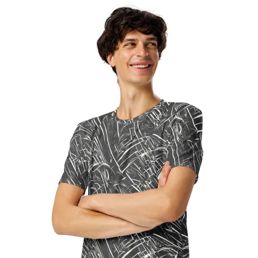 Inkwood Collision on a Men's Crew Neck T-Shirt