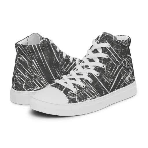 Inkwood Collision on a Men's High Top Canvas Shoes