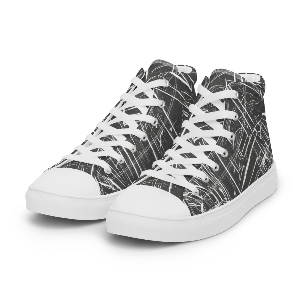 Inkwood Collision on Women's High Top Canvas Shoes — Left Front