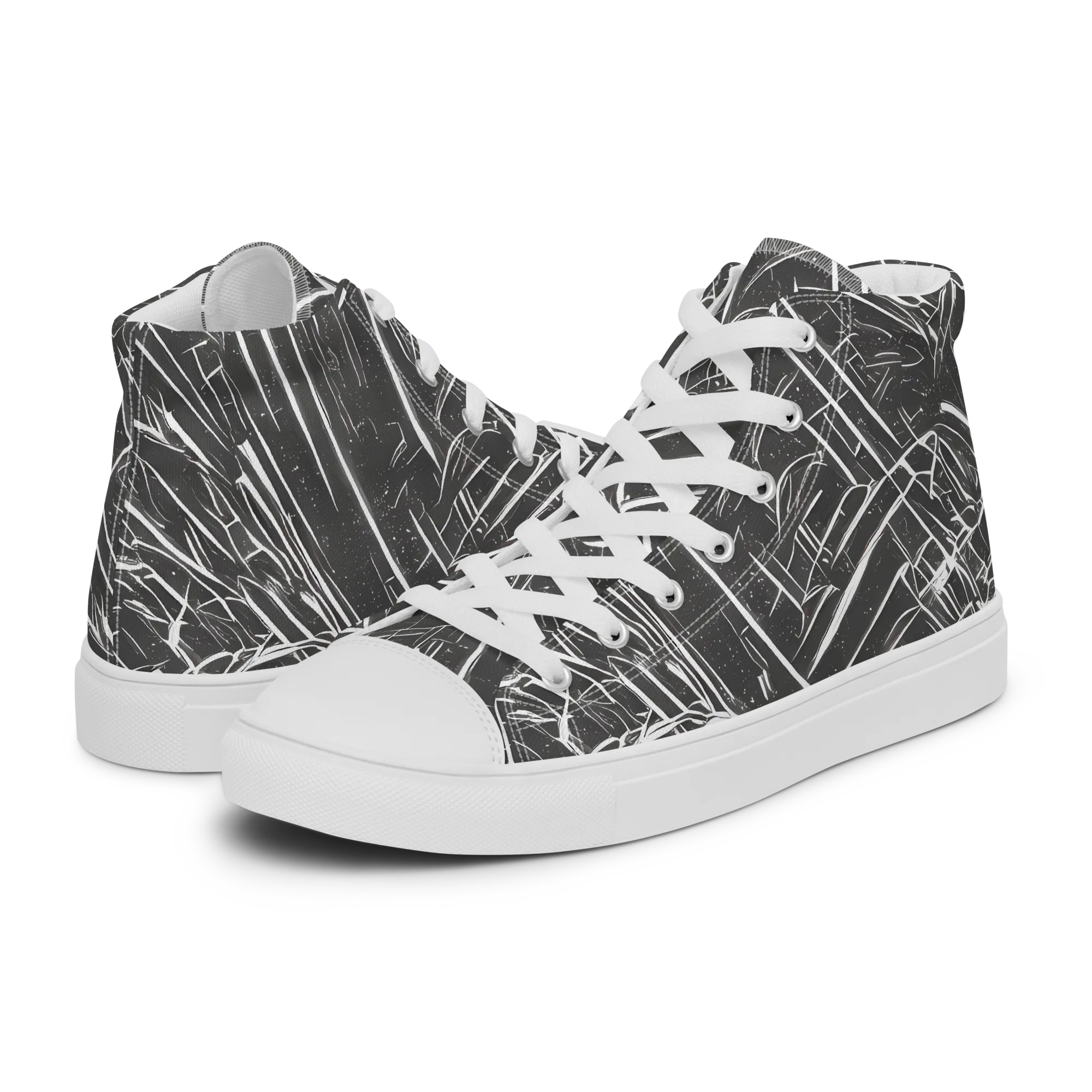 Inkwood Collision on Women's High Top Canvas Shoes — Left