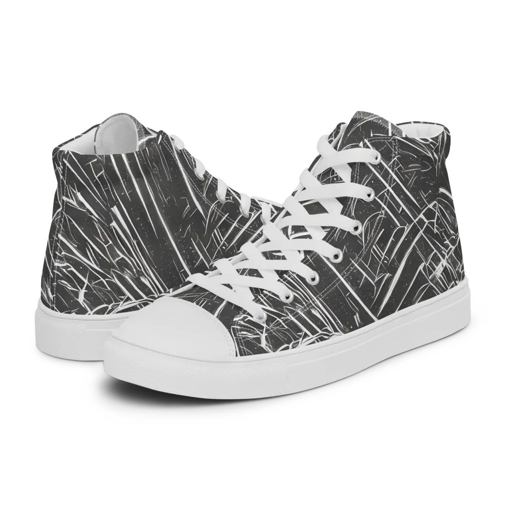 Inkwood Collision on Women's High Top Canvas Shoes — Left