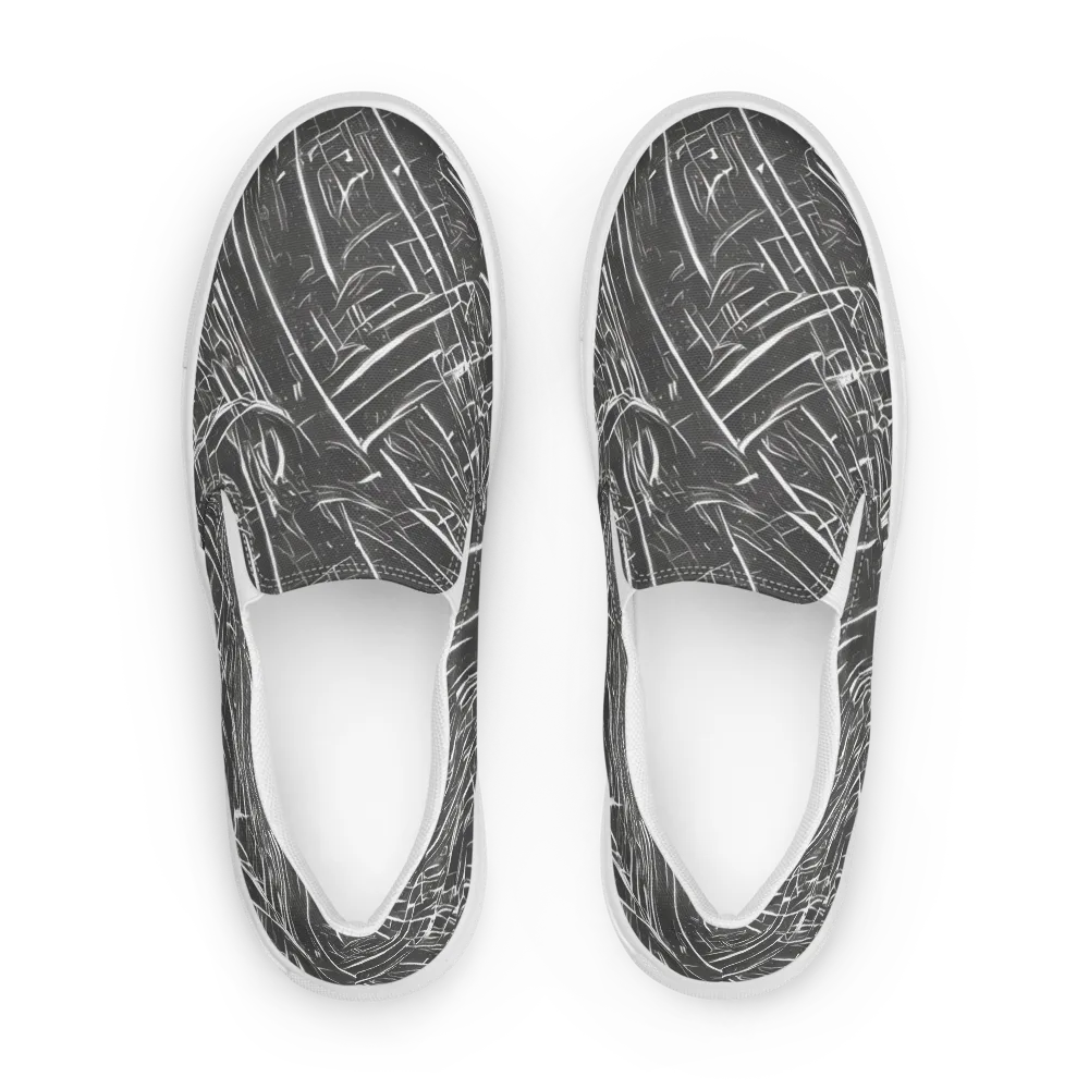 Inkwood Collision on Women's Slip-On Canvas Shoes — Front
