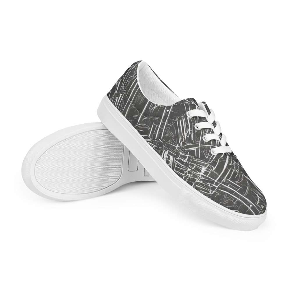 Inkwood Collision on Men's Lace-Up Canvas Shoes — Right Front