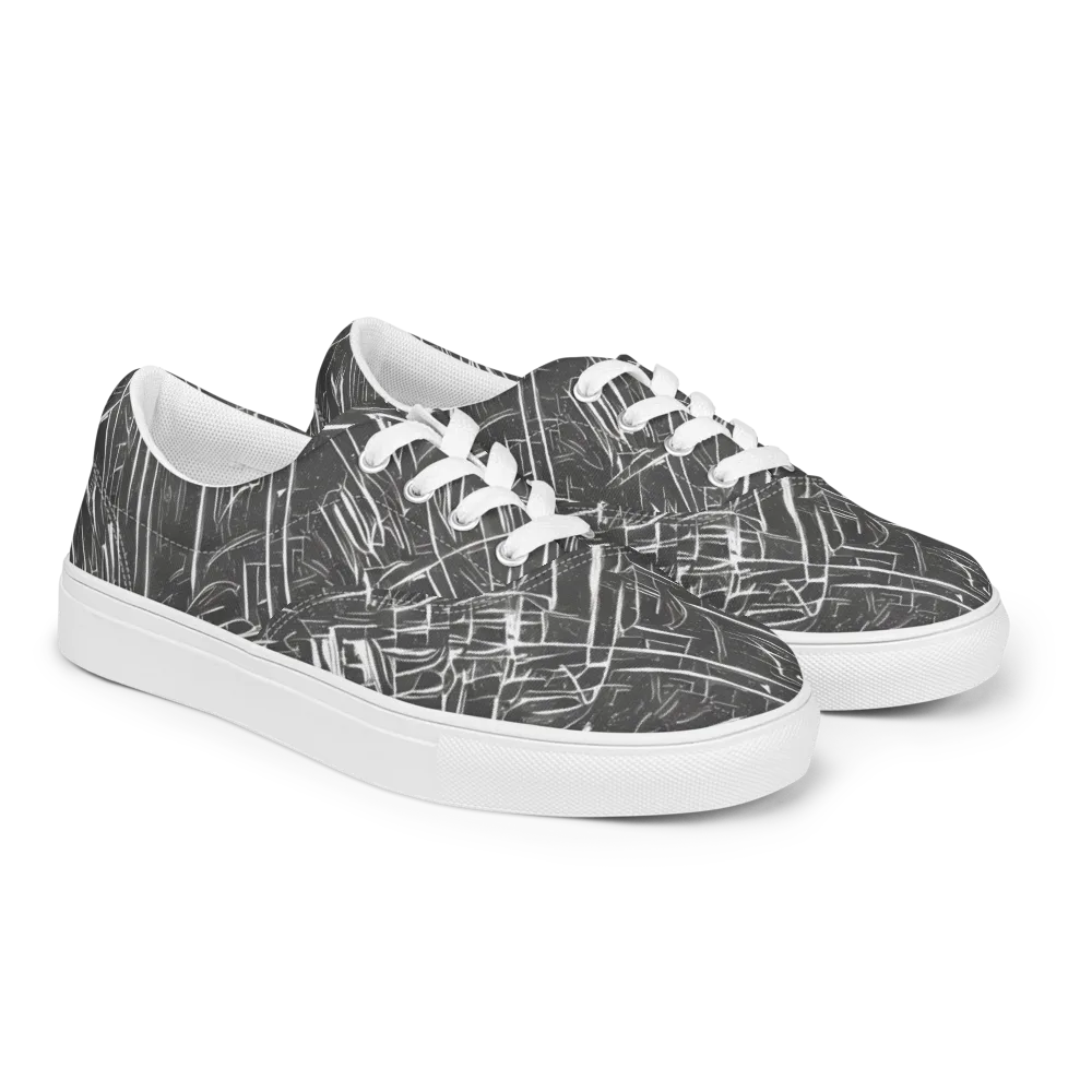 Inkwood Collision on Men's Lace-Up Canvas Shoes — Right Front