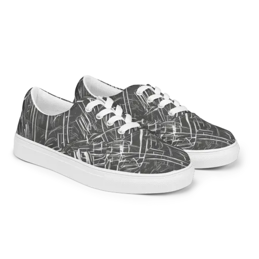 Inkwood Collision on a Men's Lace-Up Canvas Shoes