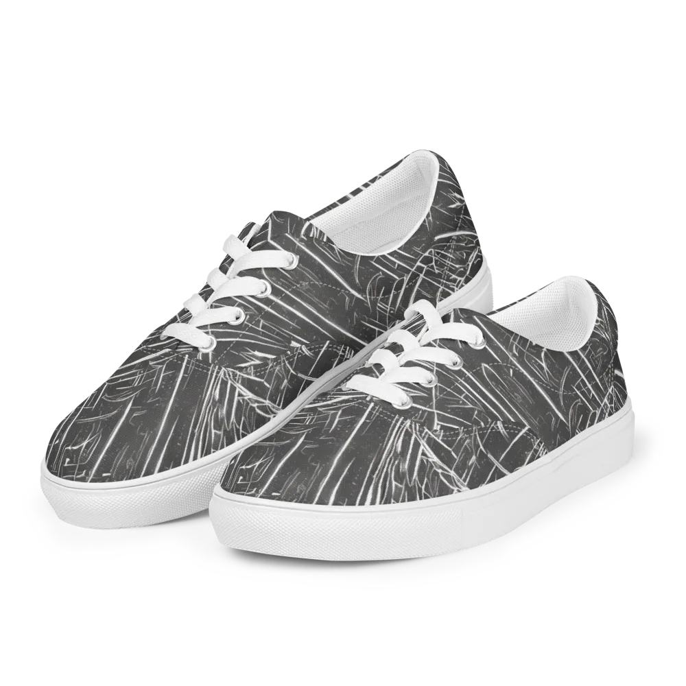 Inkwood Collision on Men's Lace-Up Canvas Shoes — Left Front